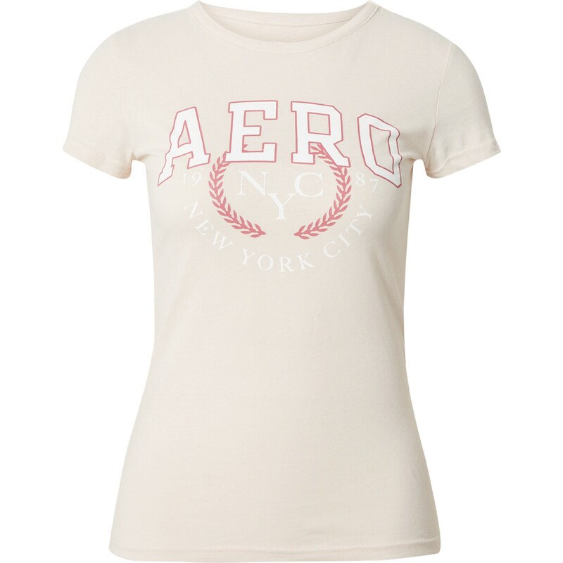 AÉROPOSTALE Tričko piesková / červená / biela 53451859