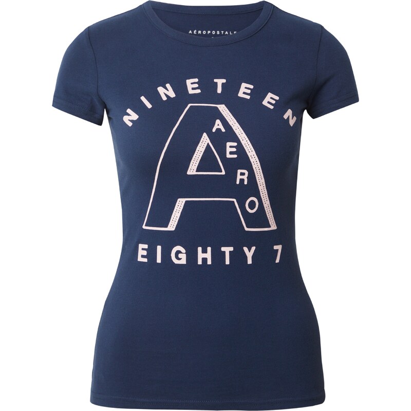 AÉROPOSTALE Tričko NINETEEN EIGHTY 7 námornícka modrá / pastelovo 54287597