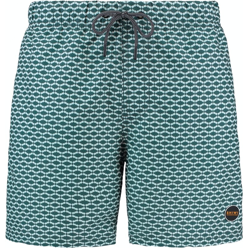 Shiwi Plavecké šortky tmavozelená / biela 54333804