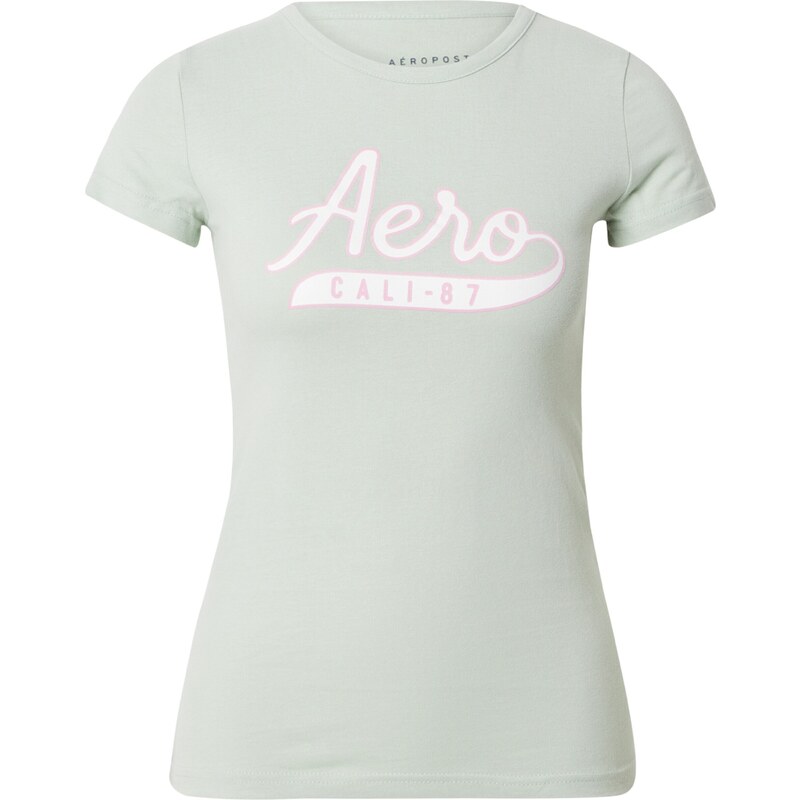 AÉROPOSTALE Tričko CALI pastelovo zelená / ružová / biela 54287723