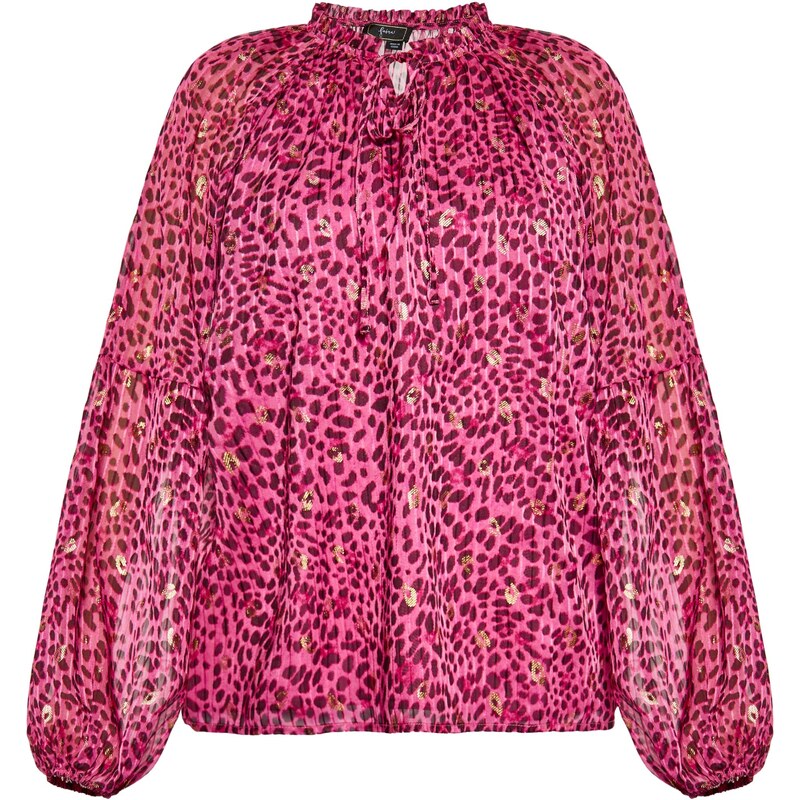 faina Blúzka zlatá / ružová / merlotová 54299896