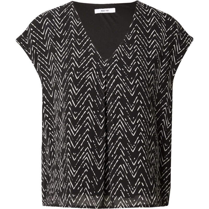 ABOUT YOU Tričko Paris béžová / čierna 54289987