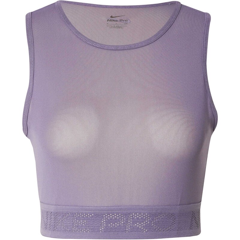 NIKE Športový top PRO tmavofialová / biela 54350068