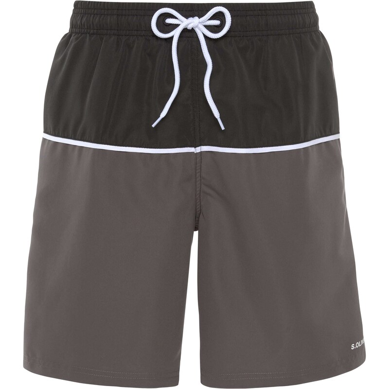 s.Oliver Plavecké šortky sivá / čierna / biela 54350882