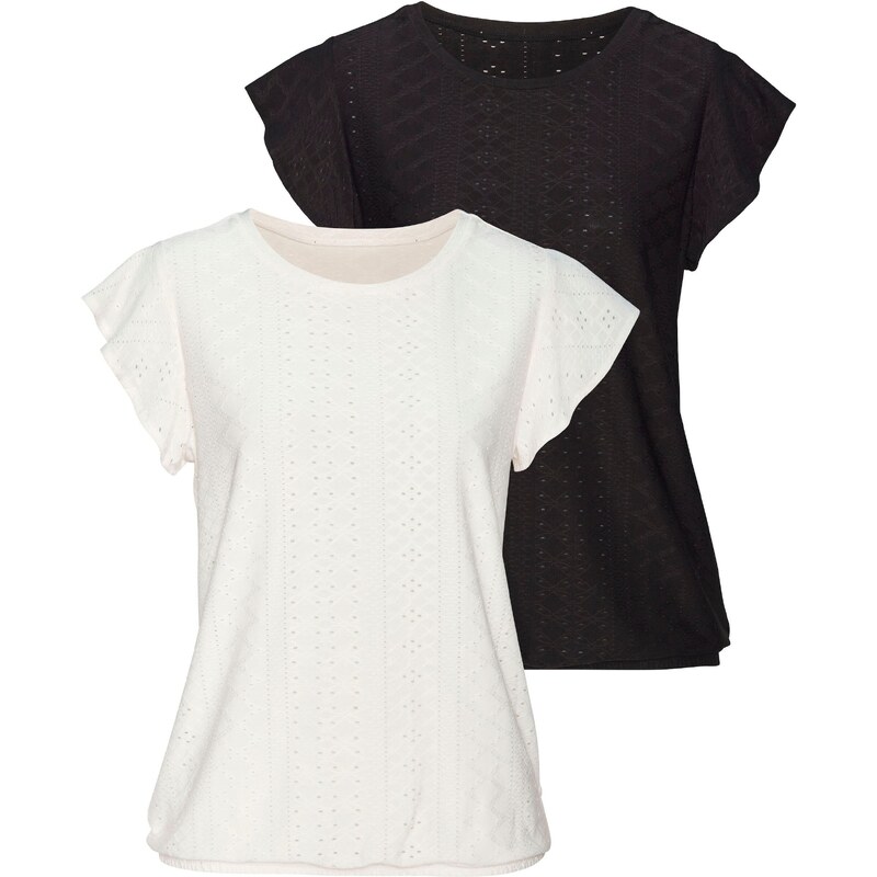 VIVANCE Tričko čierna / biela 54352972