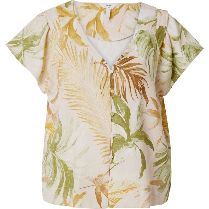 OBJECT Blúzka Chang svetlobéžová / hnedá / kaki / kiwi 54353438