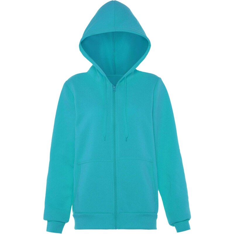 Flyweight Tepláková bunda modrozelená 65791556