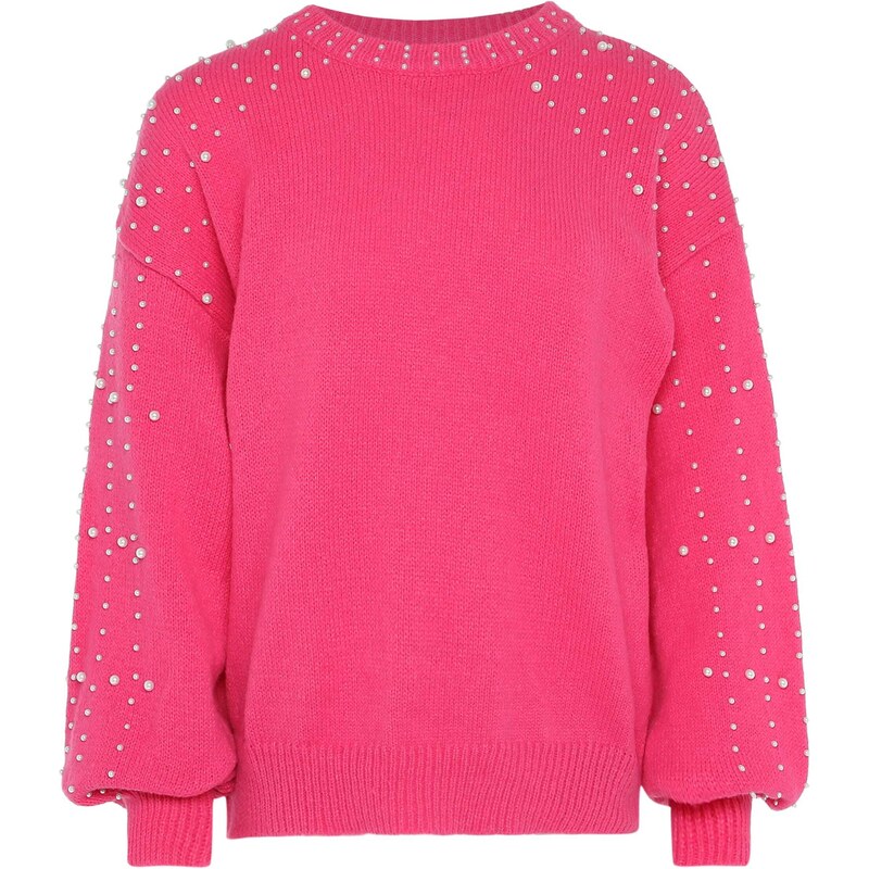 faina Sveter malinová / perlovo biela 54296793