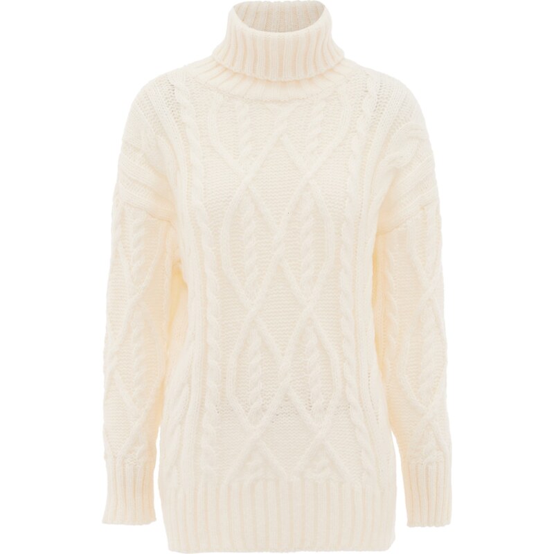 BLONDA Sveter biela ako vlna 54296756