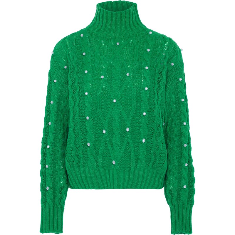 nascita Sveter trávovo zelená / perlovo biela 65869948