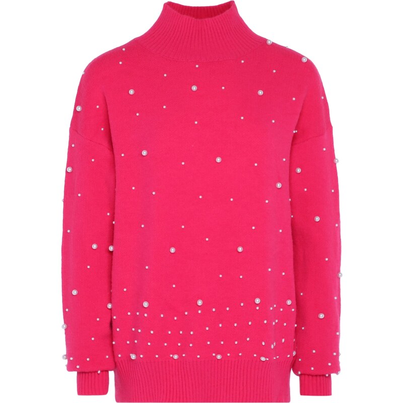 faina Sveter ružová / biela 54297663