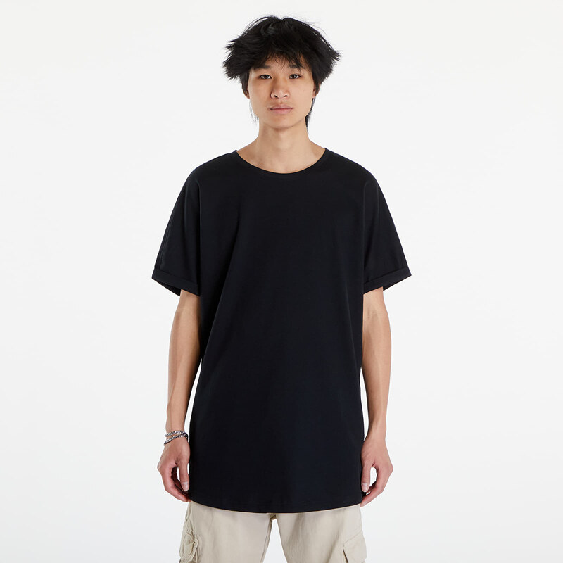 Tričko Urban Classics Long Shaped Turnup Black S 55209556