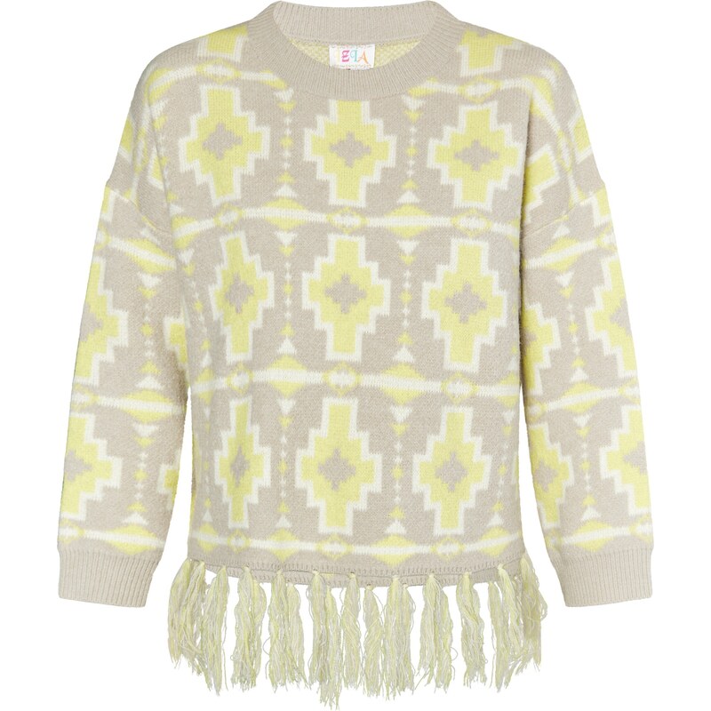 IZIA Sveter sivá / limetová / biela 54317293
