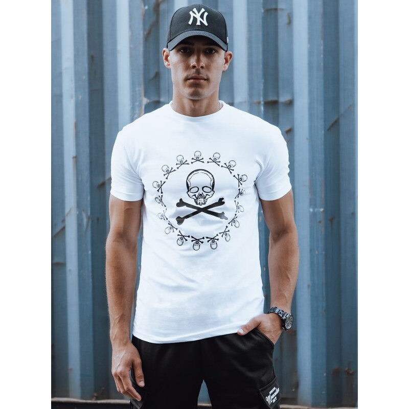 Dstreet Trendy biele tričko s potlačou 52715737