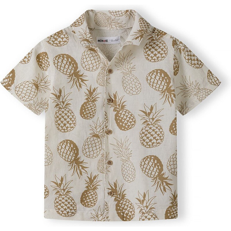 MINOTI Košeľa hnedá / šedobiela 54343075