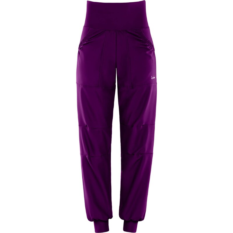 Winshape Športové nohavice LEI101C tmavofialová / biela 54328922