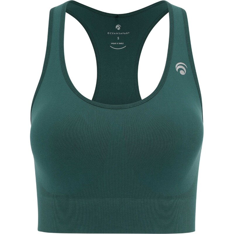 OCEANSAPART Športová podprsenka Beverly svetlosivá / tmavozelená 56313279