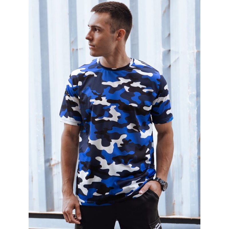 Dstreet Maskáčové tričko v tmavo modrej farbe 52715747