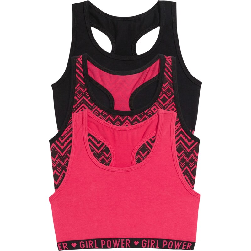 bonprix Podprsenka z mäkkej bio bavlny (3 ks), farba čierna 52801068