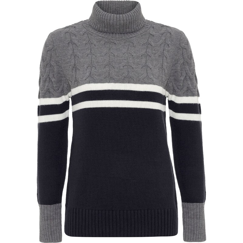 Jacey Quinn Sveter tmavosivá / čierna / biela 54339787