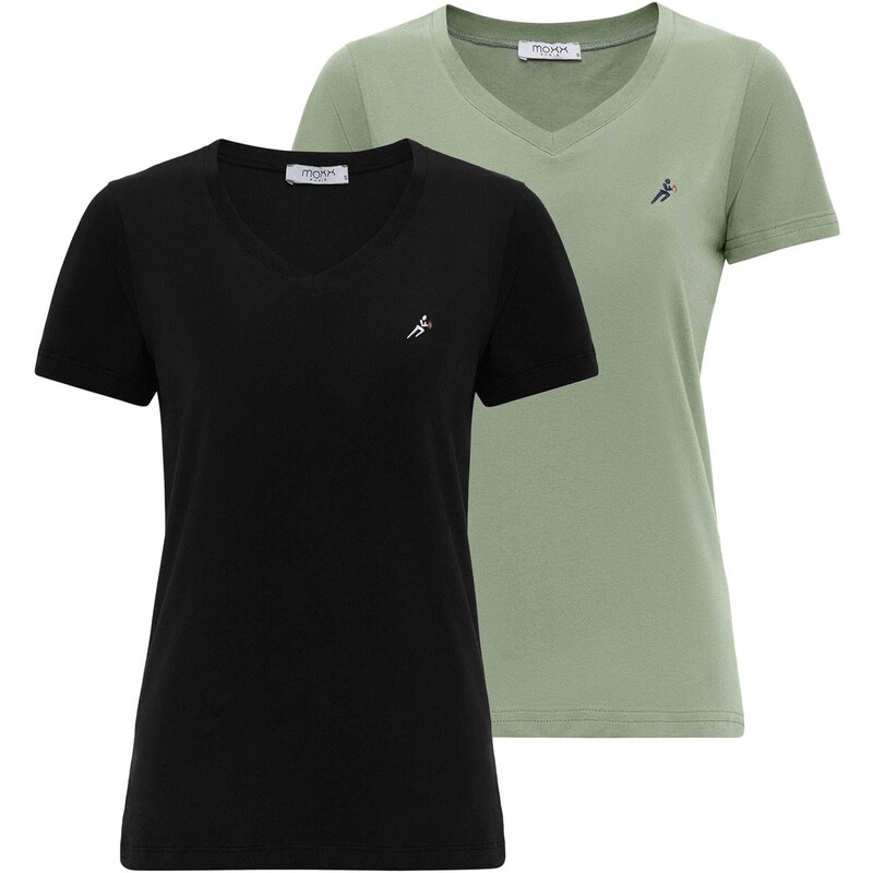 Moxx Paris Tričko zelená / čierna / biela 54347291