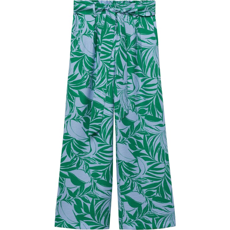 MANGO Plisované nohavice Twist svetlomodrá / zelená 54355917