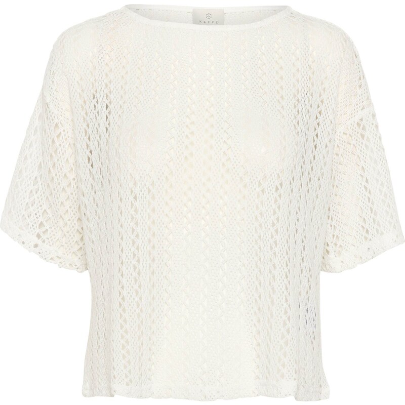 Kaffe Sveter Lykke prírodná biela 54327805