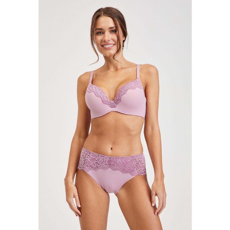 Bezšvová podprsenka BeautyBra s prekrytými kosticami Lilac Fantasy 52911610