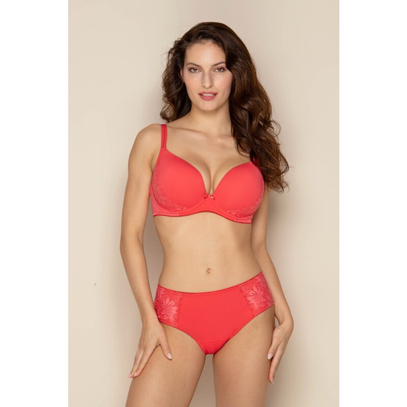 Bezšvová vystužená podprsenka Push-UpBra s čipkou Ibis Timo 046839 52912162