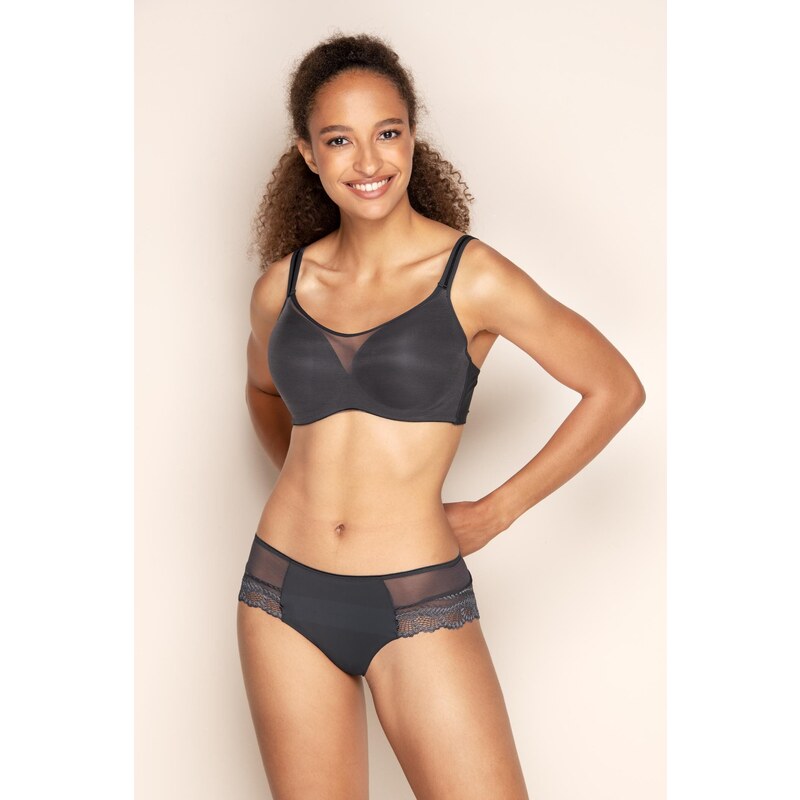 Bezšvová vystužená podprsenka NettieBra Diamond Graphite Timo 042833 52914283