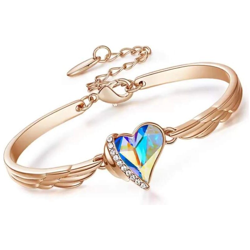 Glory Krištáľový náramok Gold Angel ružovozlatý 991 52957153