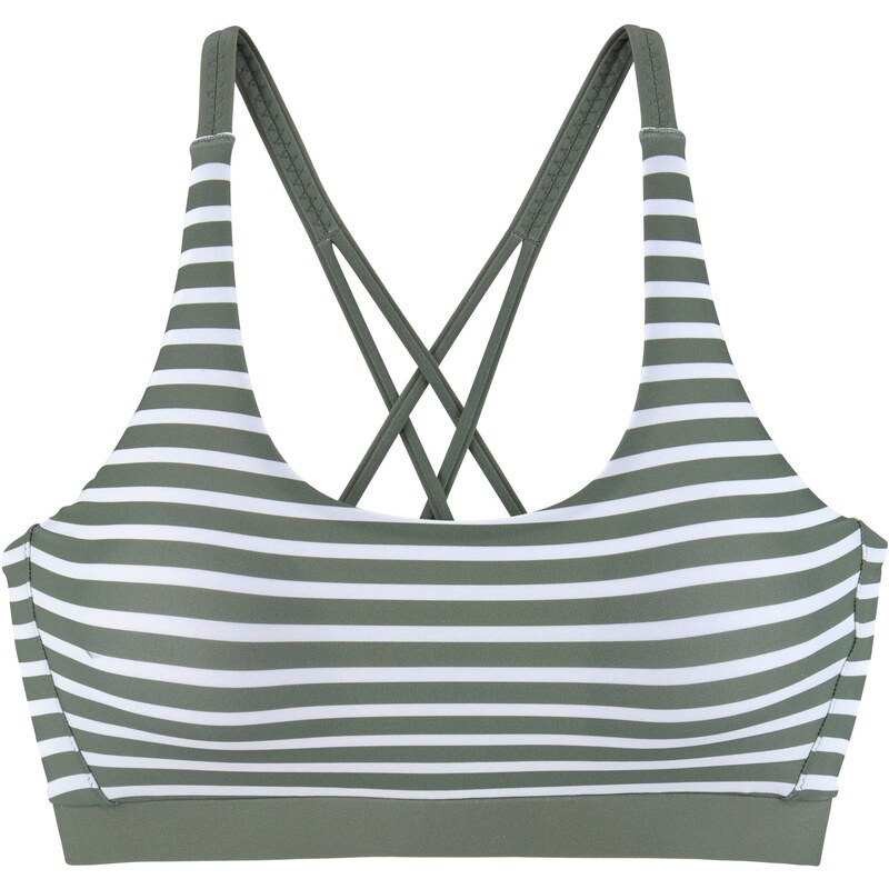 VENICE BEACH Bikinový top olivová / šedobiela 54447331