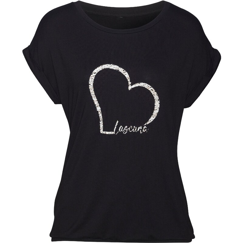 LASCANA Tričko hnedá / čierna / biela 54336982