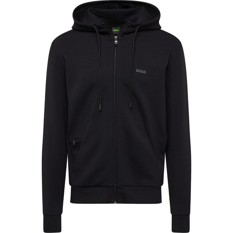 BOSS Tepláková bunda Saggy sivá / čierna 54293909