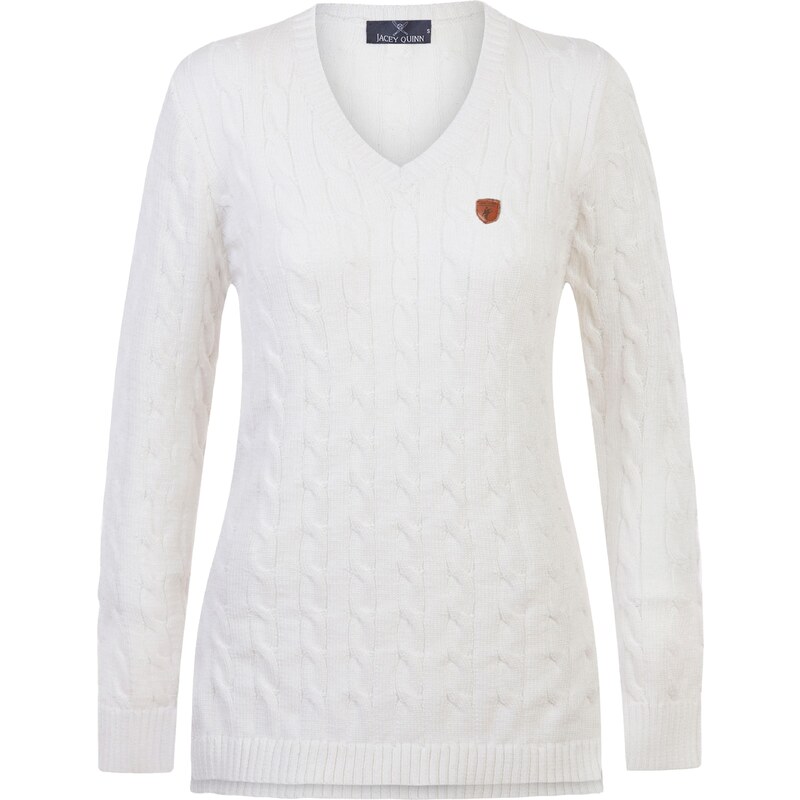 Jacey Quinn Sveter hnedá / biela 63145790