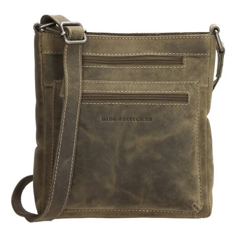 Hide & Stitches Zelená kožená crossbody kabelka „Anne“ 53158485