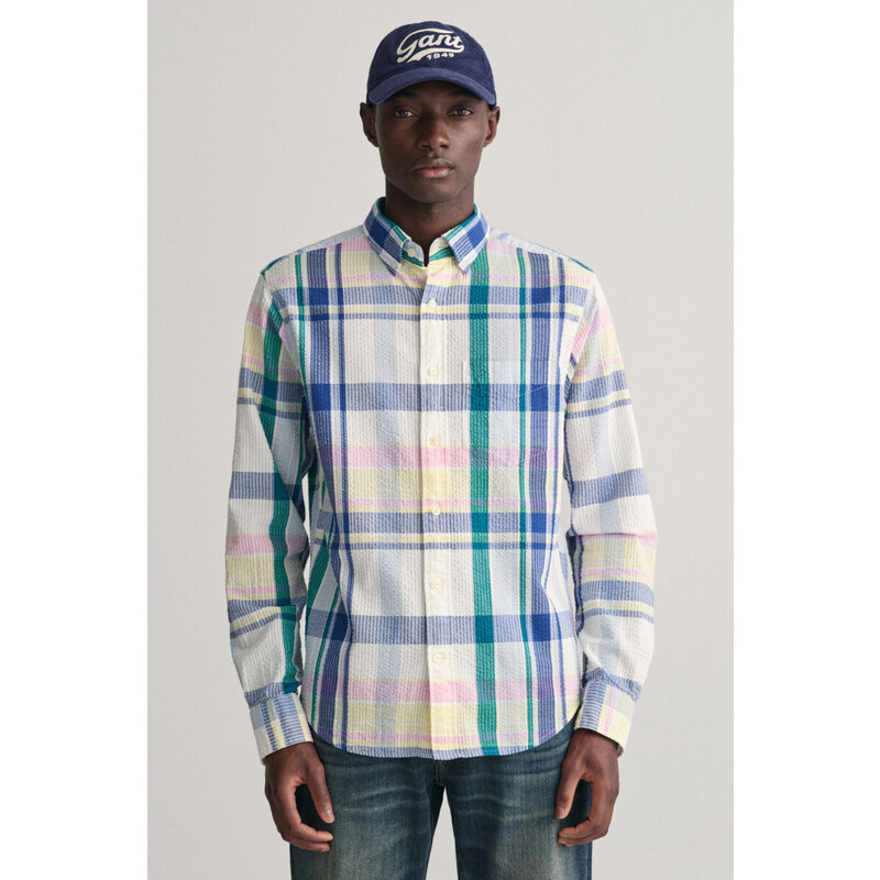 KOŠEĽA GANT REG SEERSUCKER MADRAS SHIRT WHITE 53180720