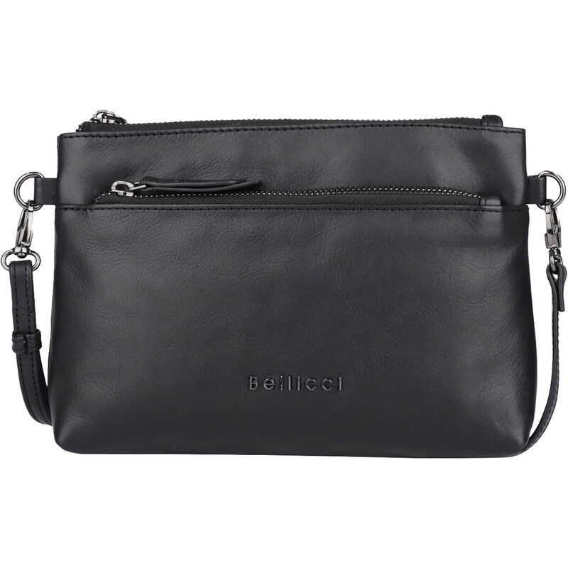 Dámska kožená crossbody kabelka Bellicci Sicilia - čierna 61911896