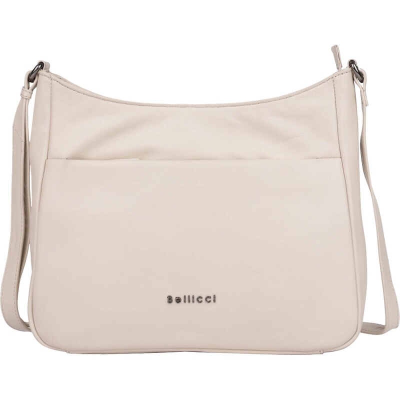 Dámska kožená crossbody kabelka Bellicci Syndey - krémová 61911898