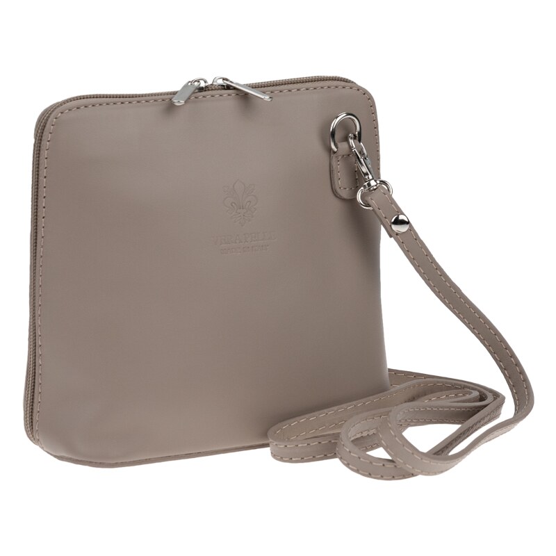 Hnedá kožená talianska crossbody kabelka Grana Taupe NovaKabelka.sk 53199645
