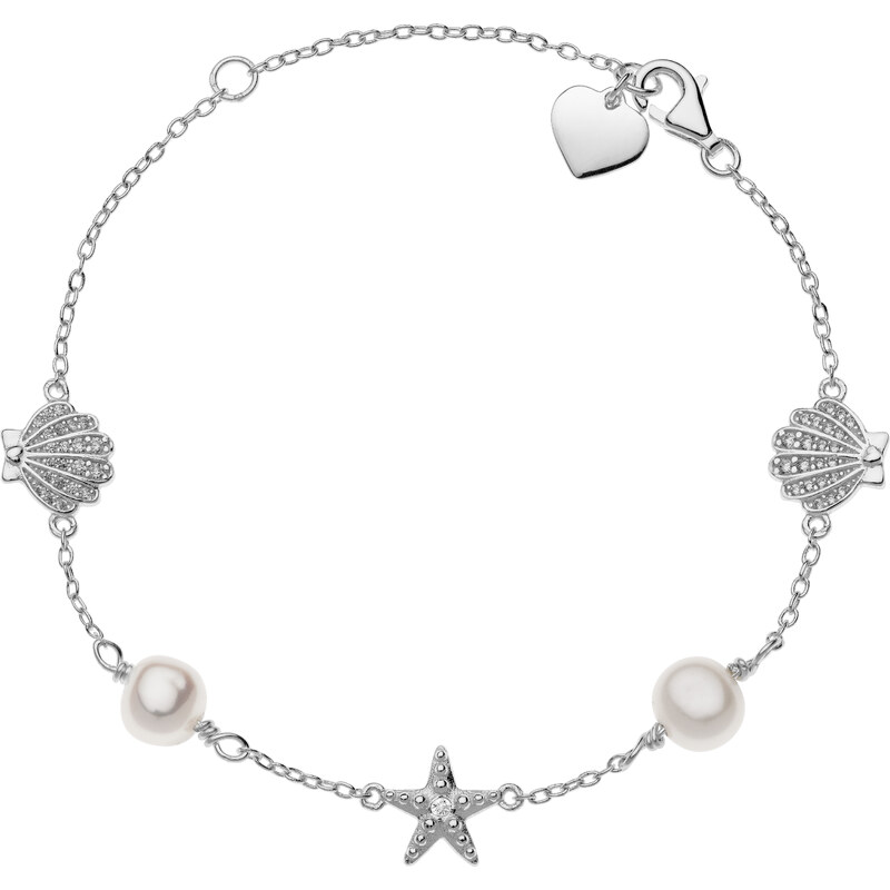 Disney detský náramok mušle hviezdice a perly strieborný BS00074SPZL 64843471