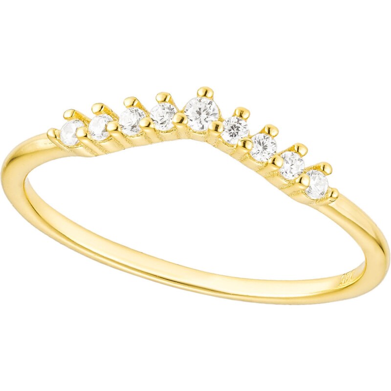 Olivie Strieborný prstienok ŠÍPKA GOLD 8842 53031023