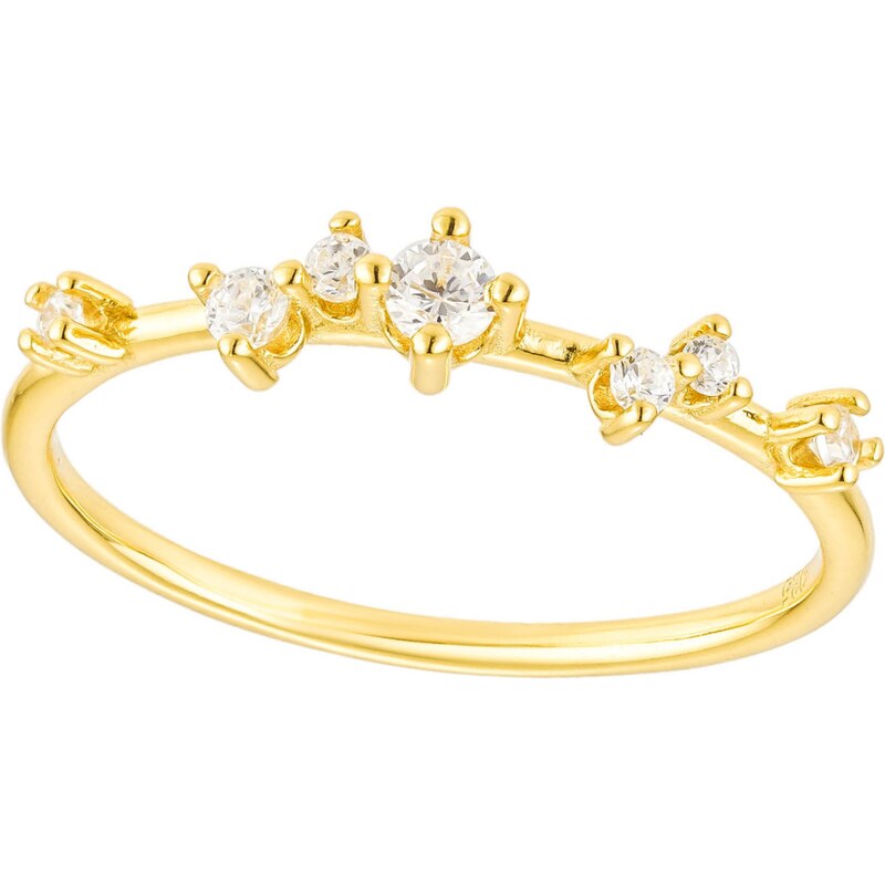 Olivie Strieborný prsteň HVIEZDNÉ NEBO GOLD 8863 53149401