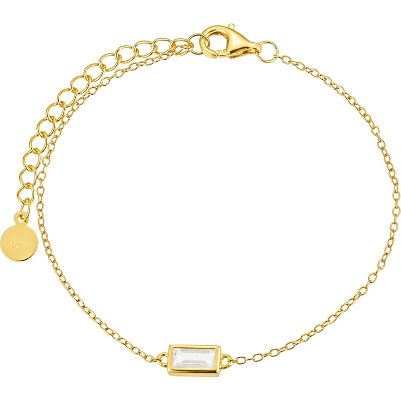 Olivie Strieborný náramok OBDELNÍK GOLD 8872 53178529