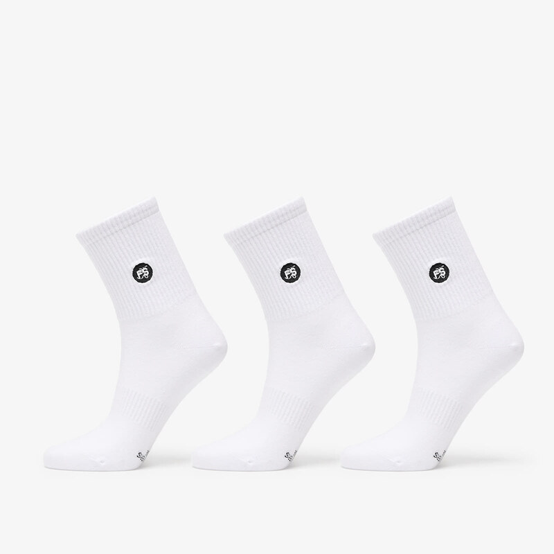 FTSHP Ponožky Footshop Short Socks 3-Pack White 36-38 53238660