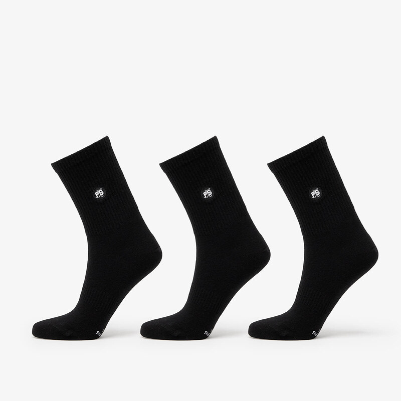 FTSHP Ponožky Footshop Short Socks 3-Pack Black 43-46 53238661