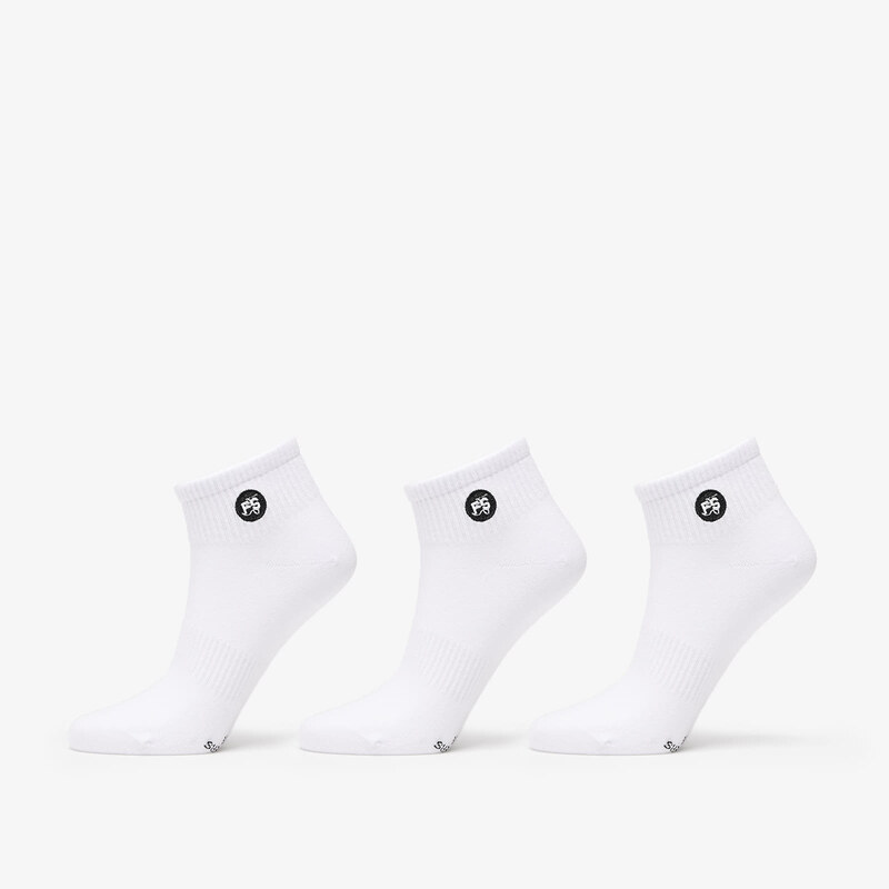 FTSHP Ponožky Footshop Ankle Socks 3-Pack White 39-42 53238662