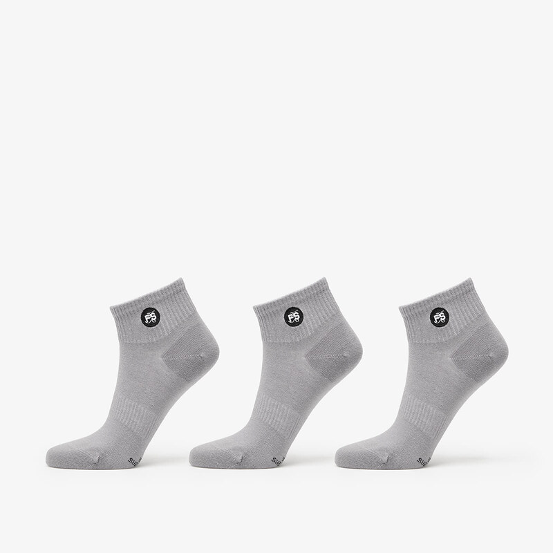 FTSHP Ponožky Footshop Ankle Socks 3-Pack Grey 43-46 53238664