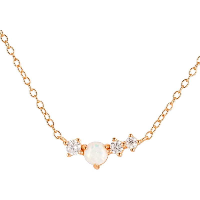 Olivie Stříbrný náhrdelník s opálem ROSE 8868 53204773