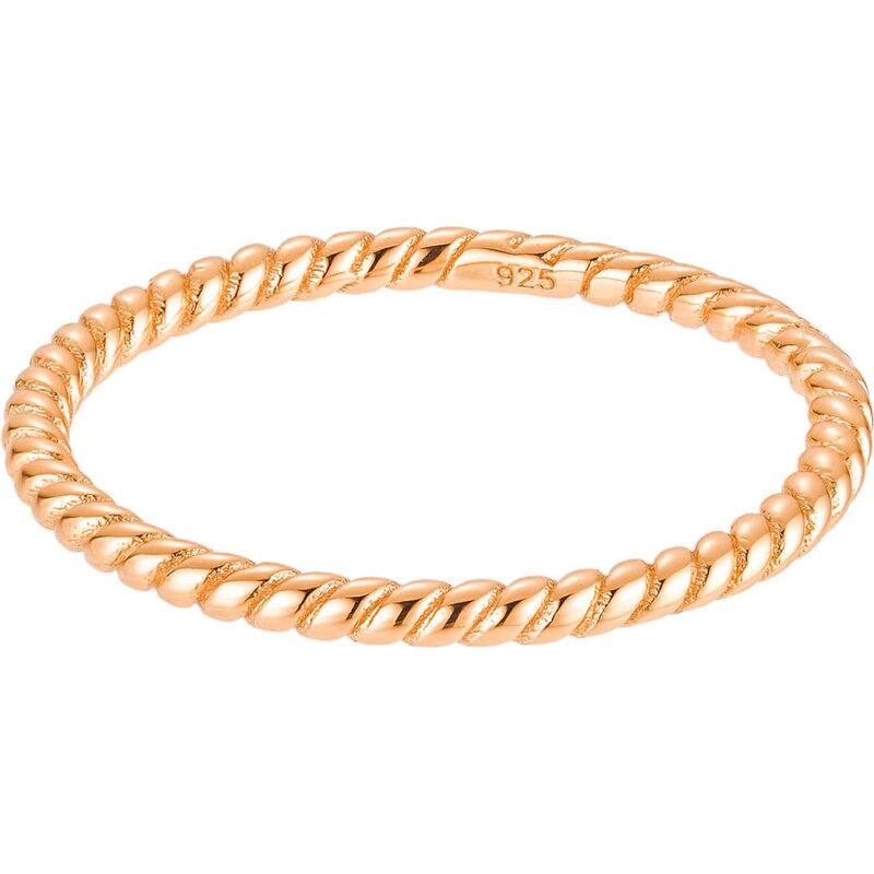 Olivie Strieborný zatočený prsteň ROSE 8841 53031022